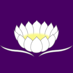 Das Logo von Miriam Georg zeigt eine weiße Lotusblüte